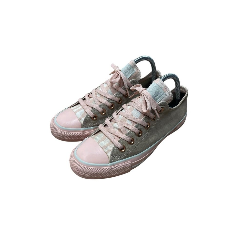 Converse All Star Sunshine Low Top Sneakers Womens Size 7 Zebra Gray Pink Custom